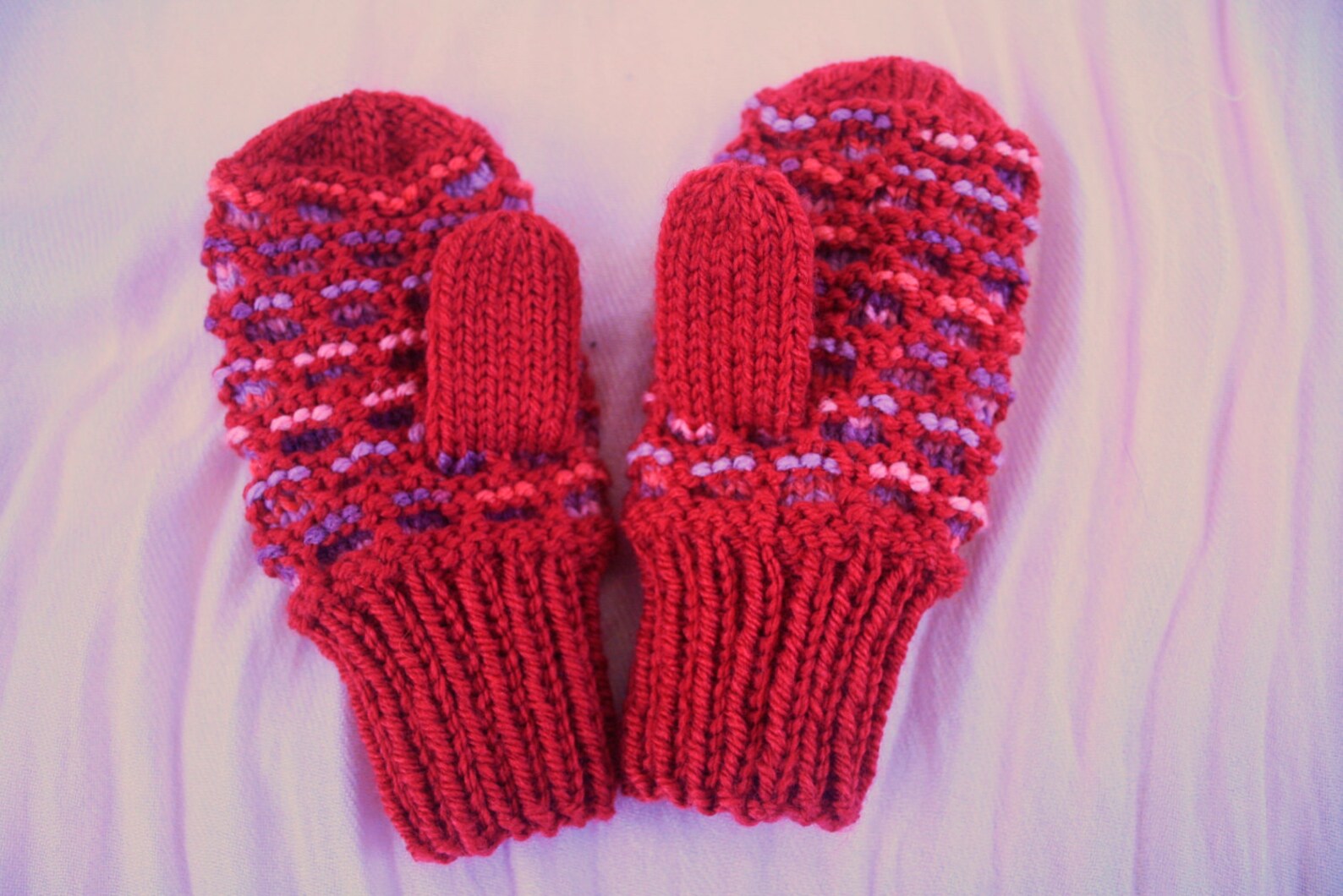 NewfoundlandStyle Mittens for Little Hands Raspberry and Etsy
