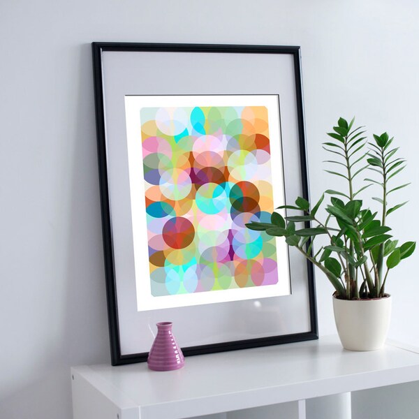 Printable, Circle Colorful - Geometric II, Art for home, Wall decor, Print, Poster, Home decor