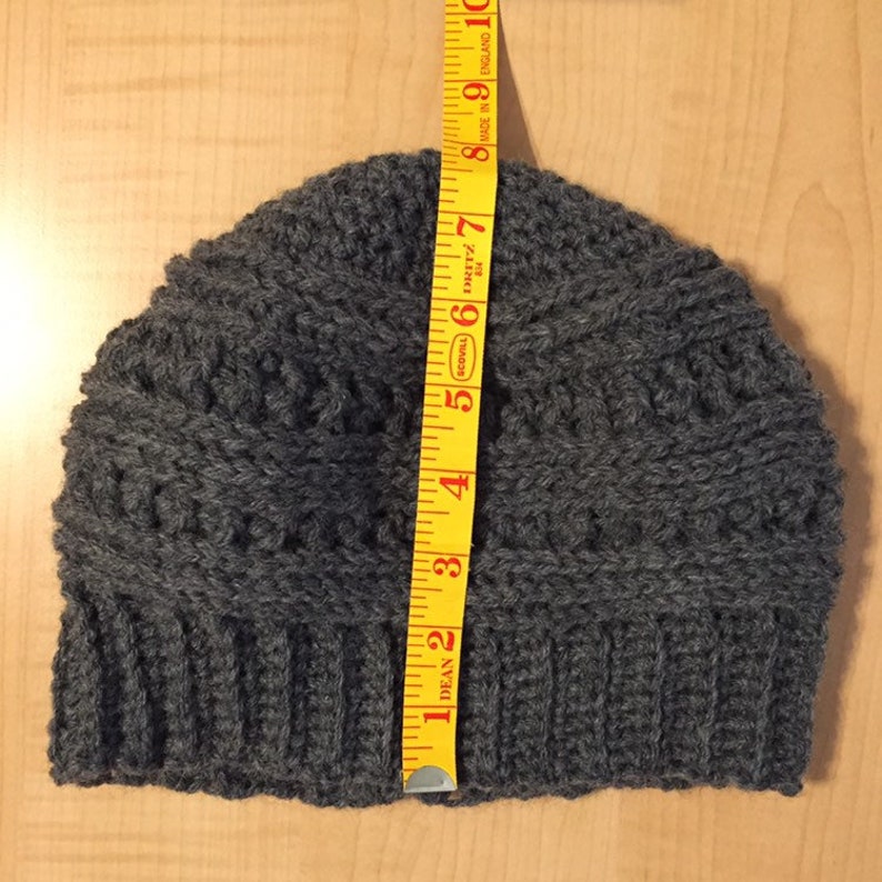 Charcoal men/'swomen/'s crochet winter beanie hat