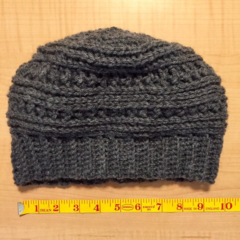 Charcoal men/'swomen/'s crochet winter beanie hat