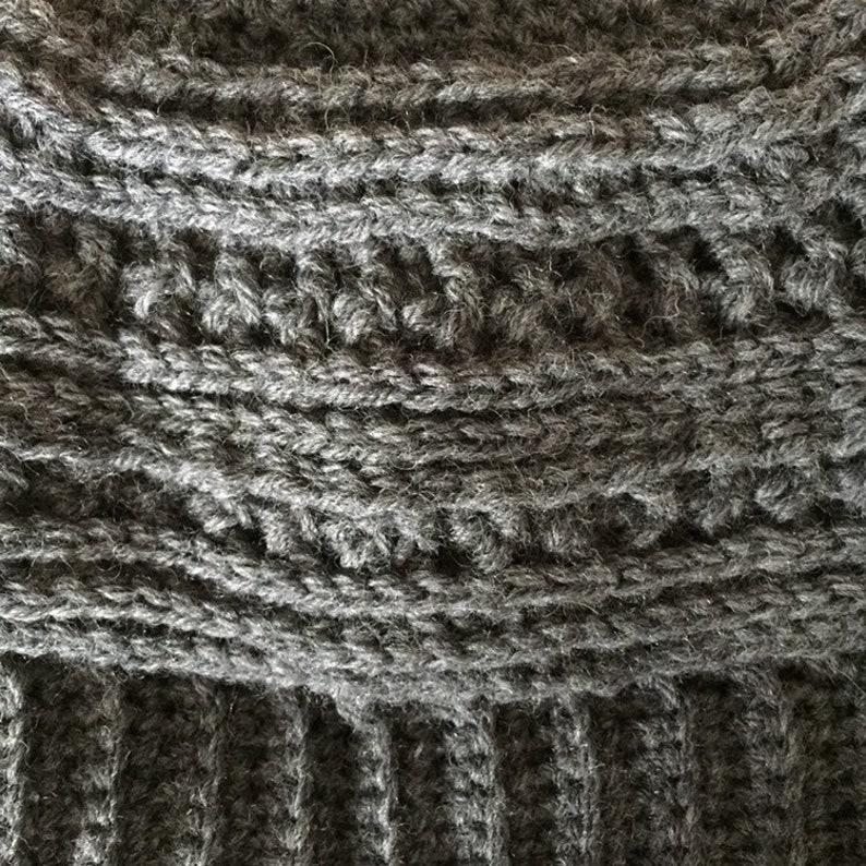 Charcoal men/'swomen/'s crochet winter beanie hat