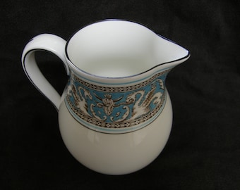 WEDGWOOD turquoise Florentine bone china large jug