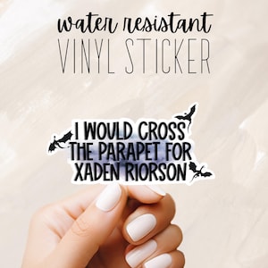 Fourth Wing Xaden Riorson Vinyl Sticker: Romantasy Bookish Dragon