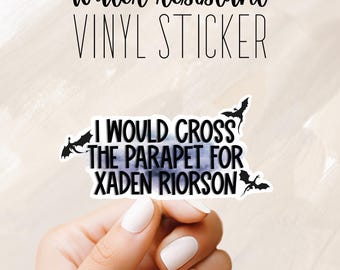Fourth Wing Xaden Riorson Vinyl Sticker: Romantasy Bookish Dragon