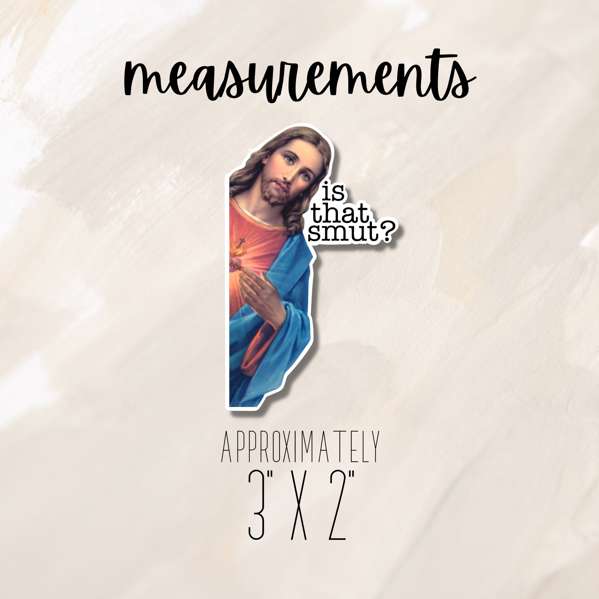 Funny Jesus Smut Sticker: Sarcastic Book Lover Gift - Etsy