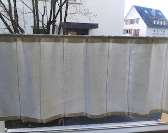 Short curtain, window curtain, 100% linen approx. 125cm x 44 cm high