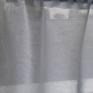 Short curtain, window curtain, linen look white, semi-transparent, many sizes image 7