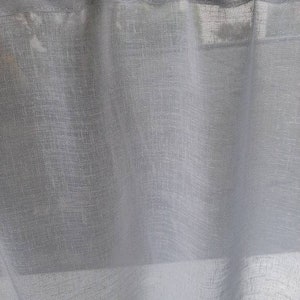 Short curtain, window curtain, linen look white, semi-transparent, many sizes image 6