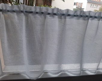 Short curtain, window curtain, linen look white, semi-transparent, many sizes