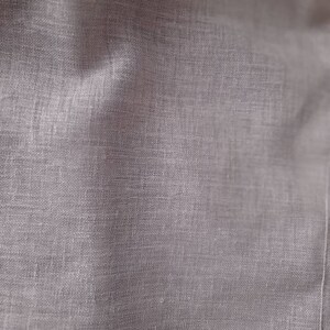 Rideau, aspect lin, taille souhaitée, prêt à coudre en crème, blanc, marron/gris image 7