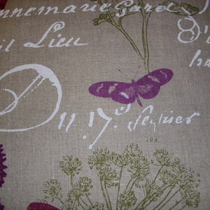 Housse de coussin, lin, lin papillon image 3