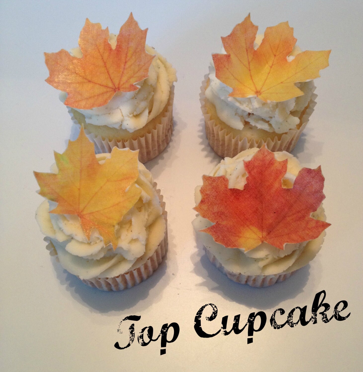 Beautiful Fall Leaf Edible Cupcake Toppers Etsy