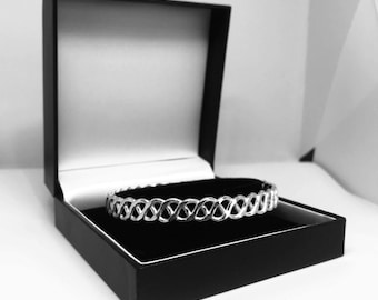 Sterling silver celtic triple hallmarked bangle