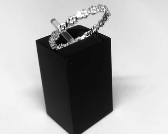 Sterling silver rope effect stackable ring