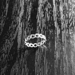 Infinity loop sterling silver stackable ring. Handmade solid sterling silver ring. Celtic design ring