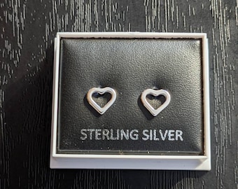 Sterling Silver Heart Stud Earrings: Delicate Love Jewelllery