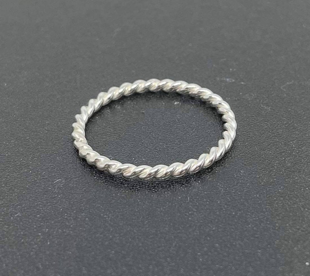 Twisted Rope Design Sterling Silver Ring - Etsy