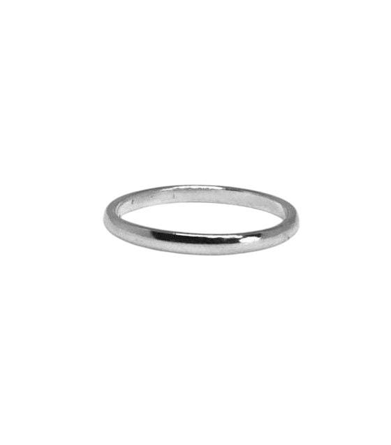 Sterling Silver Plain Band D Shape Ring. - Etsy