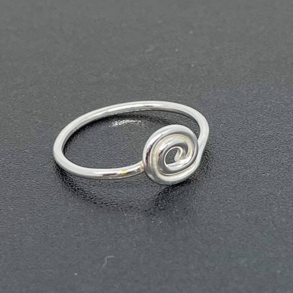 Bague en argent sterling en forme de spirale