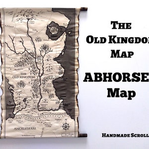 HANDMADE The Old Kingdom Map, Abhorsen Map, Mogget's Map, Sabriel Map, Lirael Map, Clariel Map, Goldenhand Map, Across the Wall Map