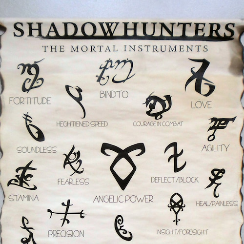 SHADOWHUNTERS All Runes the Mortal Instruments Books Runes by Etsy
