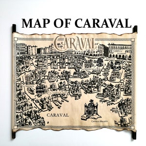Map of Caraval on Handmade Scroll, Isla de los Sueños  Map, Legendary Map, Finale Map