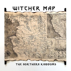 The Witcher Map, The Northern Kingdoms, The Empire of Nilfgaard Map, World of Witcher Map, the Northern Realms Map, Witcher Continent Map