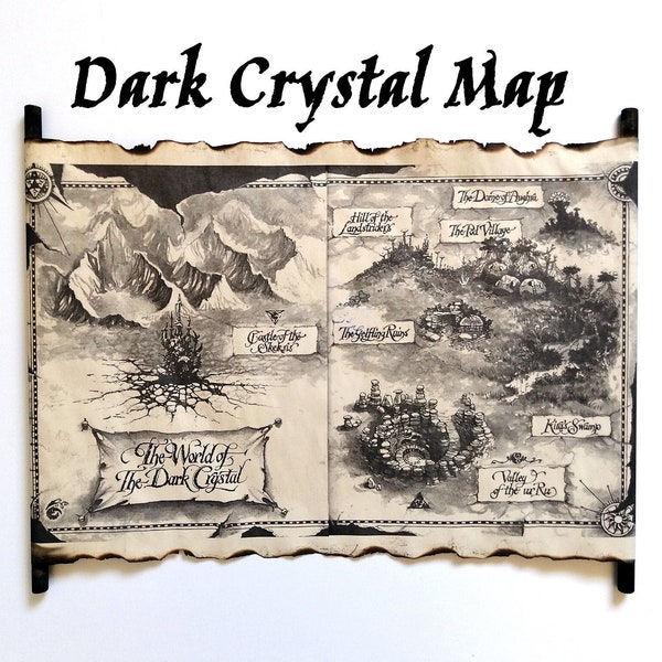 Dark Crystal Map, Map of Thra, The World of the Dark Crystal Map, The Dark Crystal Age of Resistance Map, Thra Map, Age of Innocence Map