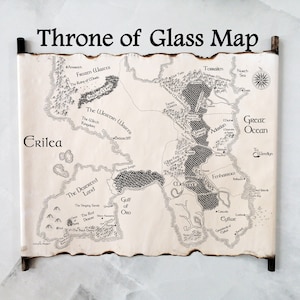 Map of Erilea, Map of the World of Throne of Glass, Sarah J. Maas, Throne of Glass Map, Heir of Fire Map, Queen of Shadows Map