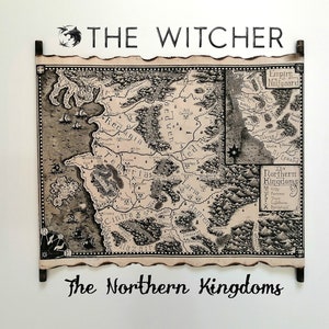 The Witcher World Map The Northern Kingdoms Map, Nilfgaardian Empire, Skellige, Cintra, Temeria, Northern Kingdoms Map, Redania Map