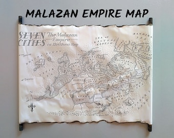 Malazan Empire Map Seven Cities Map on Handmade Scroll