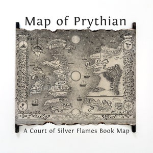 Map of Prythian on Handmade Scroll, A Court of Silver Flames Book Map, Acotar Map, A Court of Thorns and Roses, Acomaf, Acofas, Acowar Map
