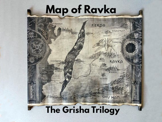 Map of Ravka Scroll The Grisha Trilogy Map Ravka Map | Etsy