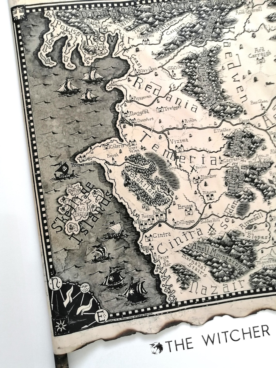 The Witcher World Map the Northern Kingdoms Map Nilfgaardian - Etsy