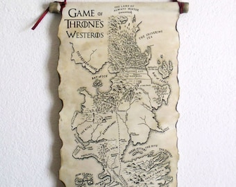 ** inc Noël ** Westeros Map Game of Thrones Papier Cadeau fête d'anniversaire
