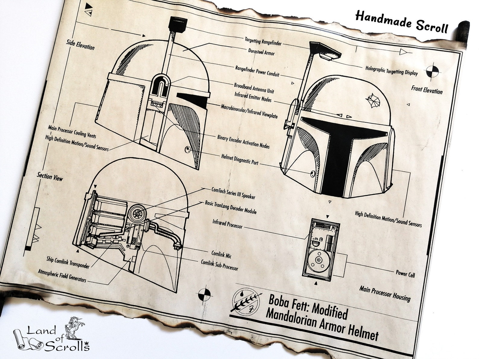 Mandalorian Armor Helmet Blueprint Star Wars Boba Fett Etsy Singapore