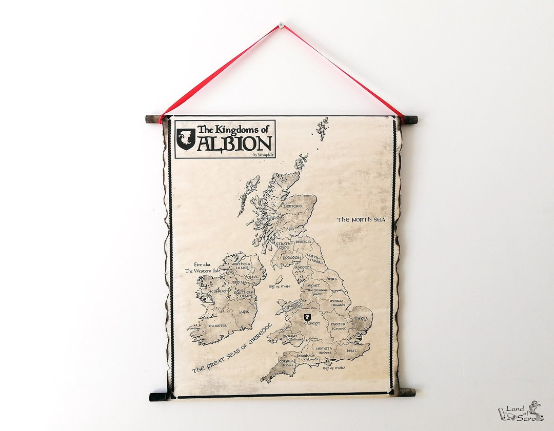 King Arthurs Map of Britain Camelot Map the Kingdoms of Albion King King Arthurs Map of Britain Camelot Map the Kingdoms of Albion King