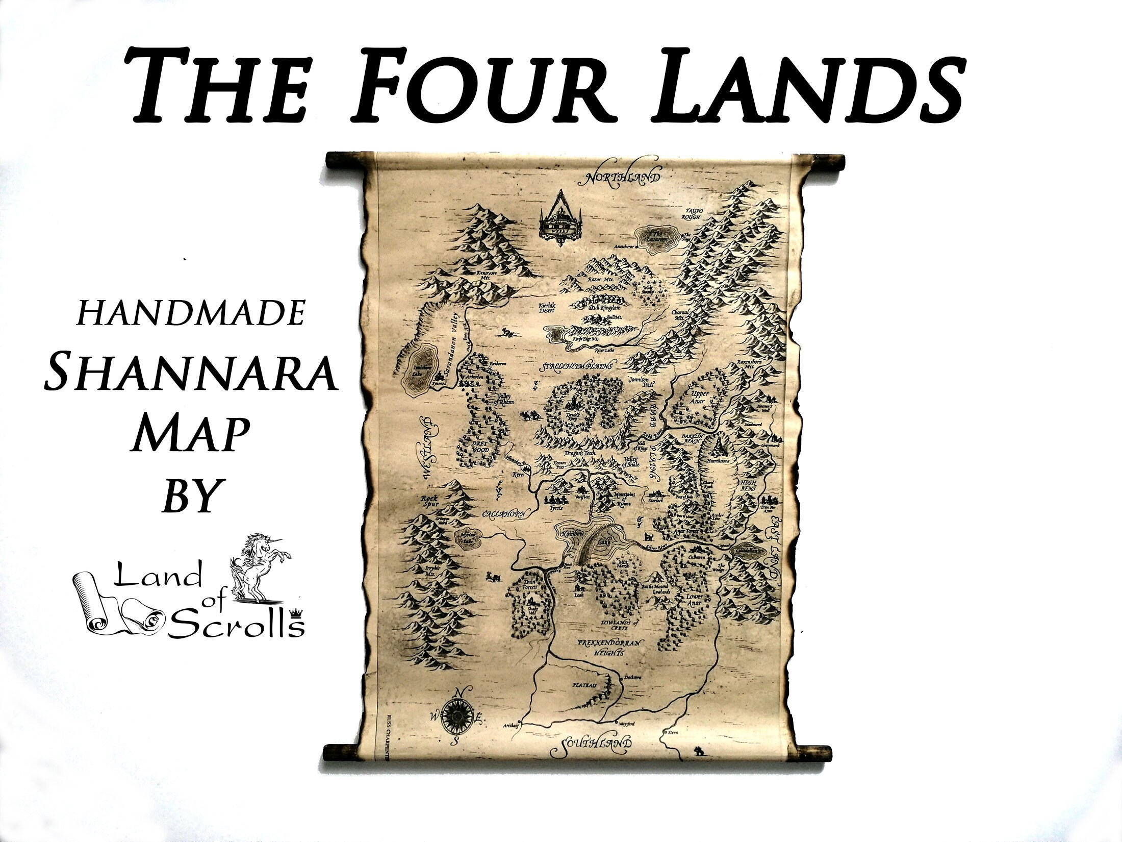 Shannara Map United States Shannara Chronicles Map The Four Lands Map The Shannara | Etsy Singapore