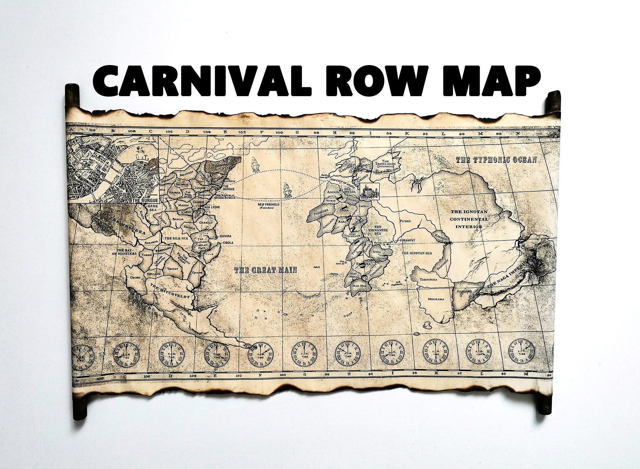 Carnival Row World Map The Republic Of The Burgue Map The Etsy Carnival Row World Map The Republic Of The Burgue Map The Etsy