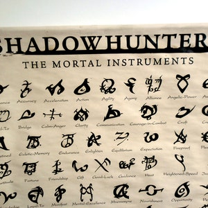 SHADOWHUNTERS All Runes, The Mortal Instruments Books Runes by Cassandra Clare, All Shadowhunters Runes on Handmade Scroll Poster image 4