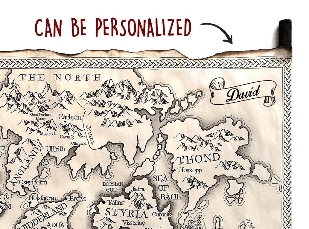 Circle Of The World Map First Law Map Circle Of The World Map By Land Of Scrolls Joe | Etsy