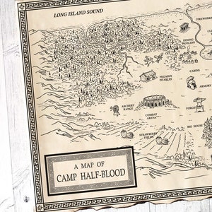 Map of Camp Half-blood on Handmade Scroll, Percy Jackson and the ...