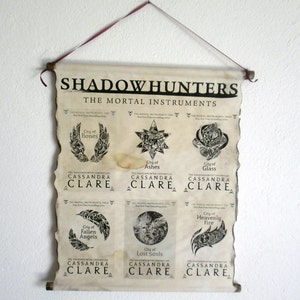 Shadowhunters The Mortal Instruments Book Covers Cassandra Clare on Handmade Scroll Poster