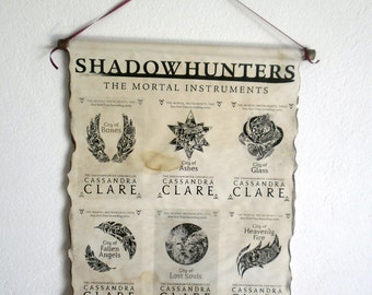 Shadowhunters The Mortal Instruments Book Covers Cassandra Clare on Handmade Scroll Poster