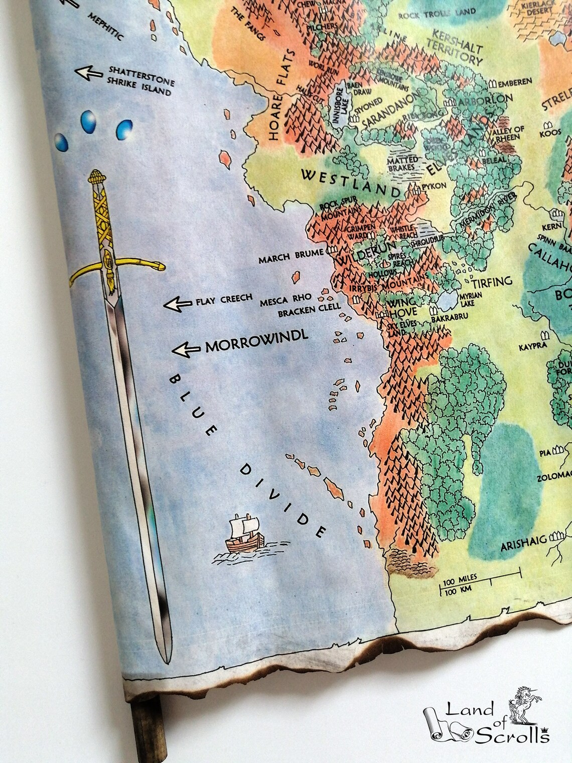 Shannara the Four Lands Map the Four Lands Map the Shannara - Etsy