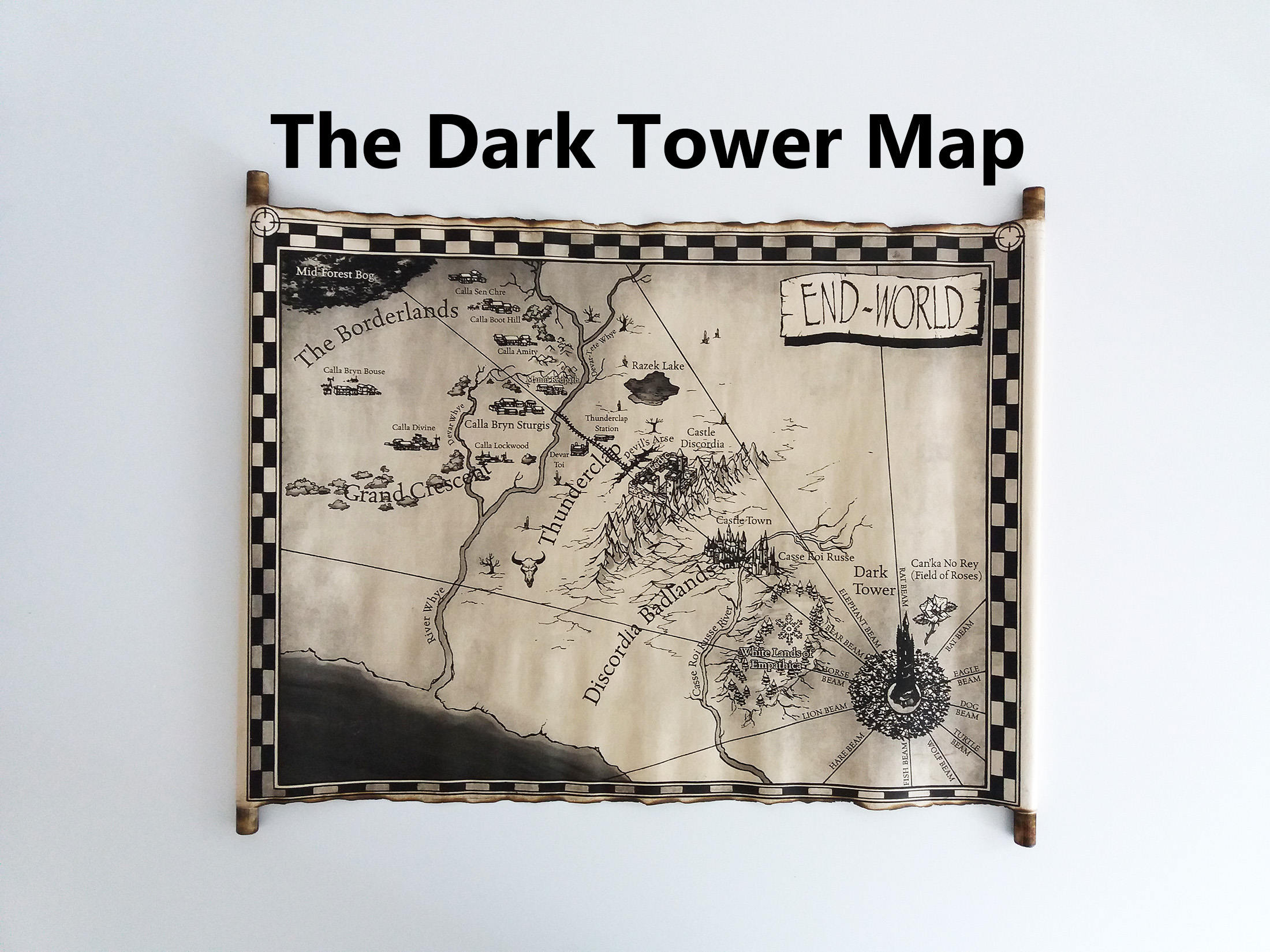 Der dunkle Turm Karte Scroll Ende-Weltkarte Mitte Weltkarte | Etsy
