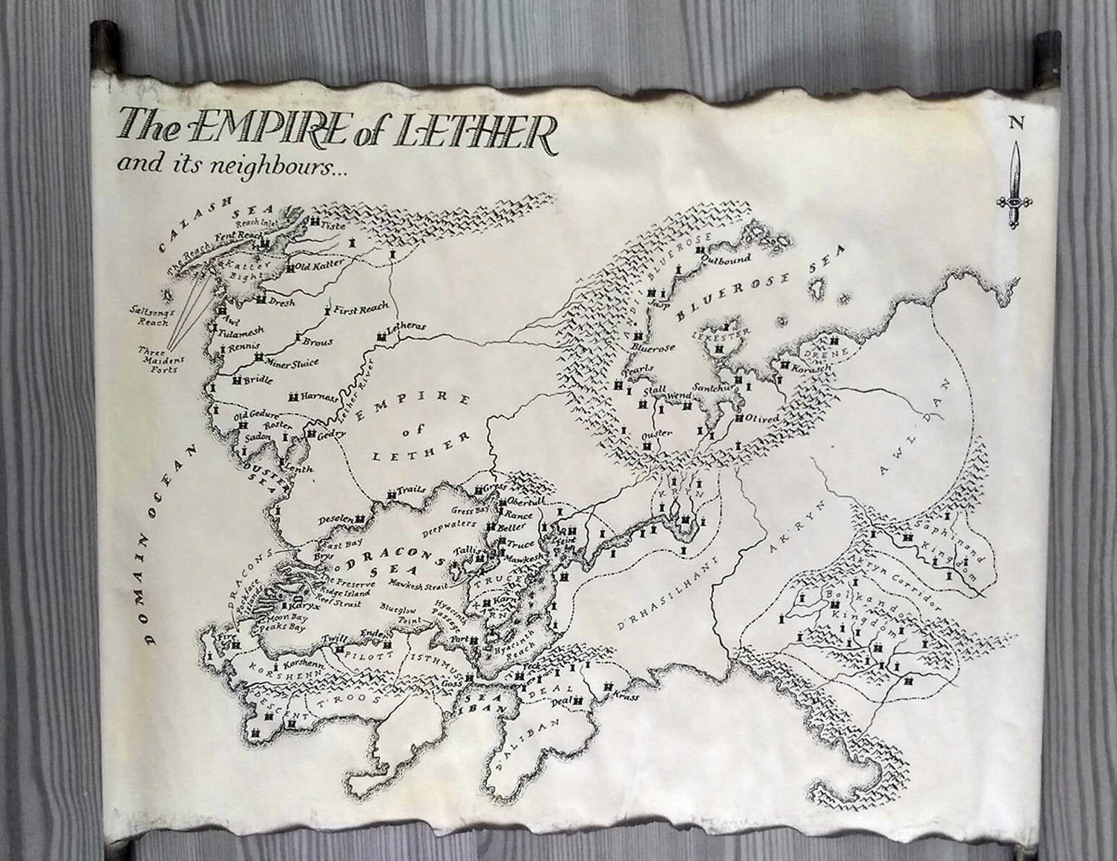 Malazan the Empire of Lether Map Malazan Empire Map on | Etsy
