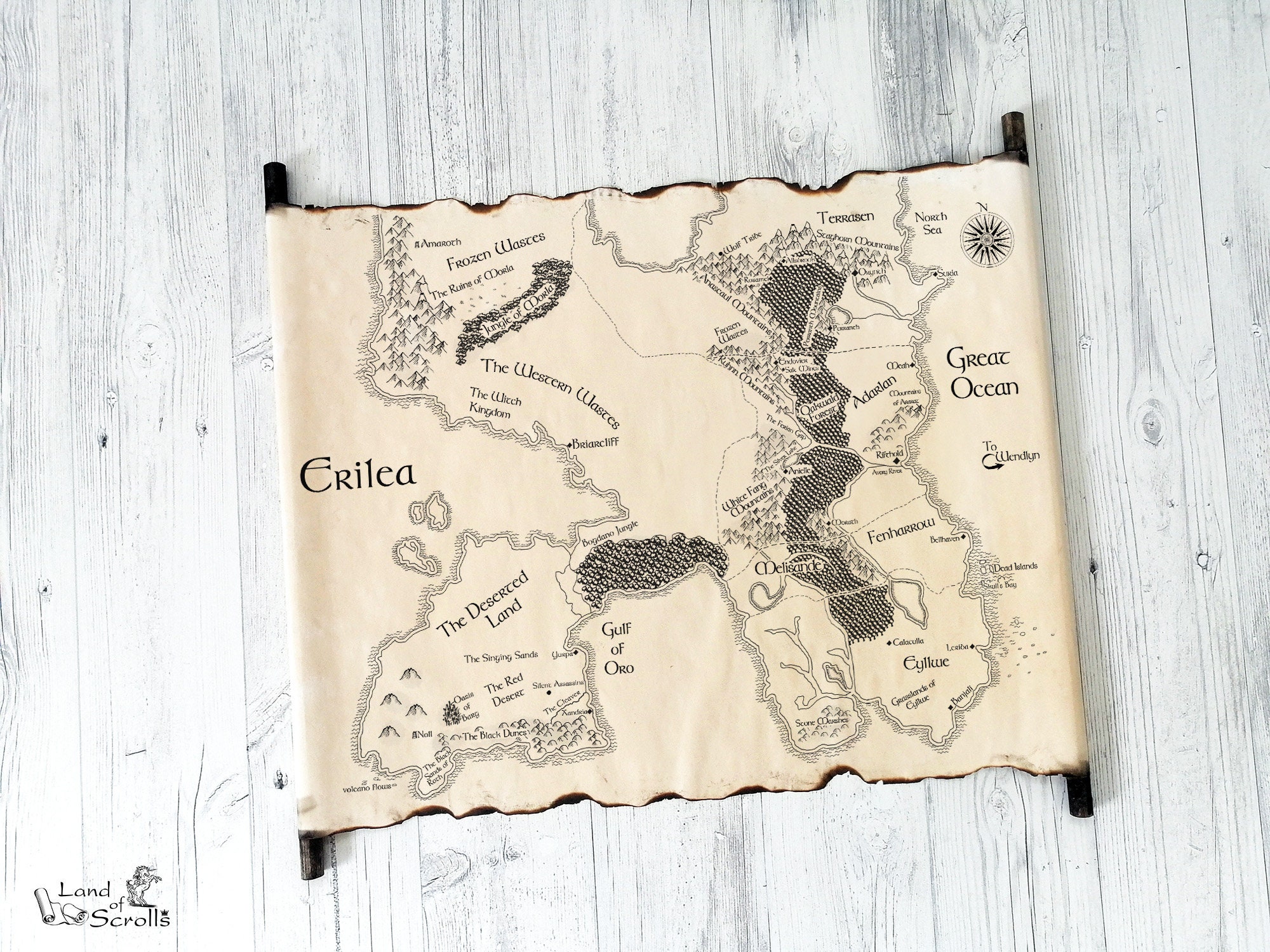 Map of Erilea Map of the World of Throne of Glass Sarah J.