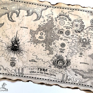 Thra the World of the Dark Crystal Map, Map of Thra, Age of Resistance ...