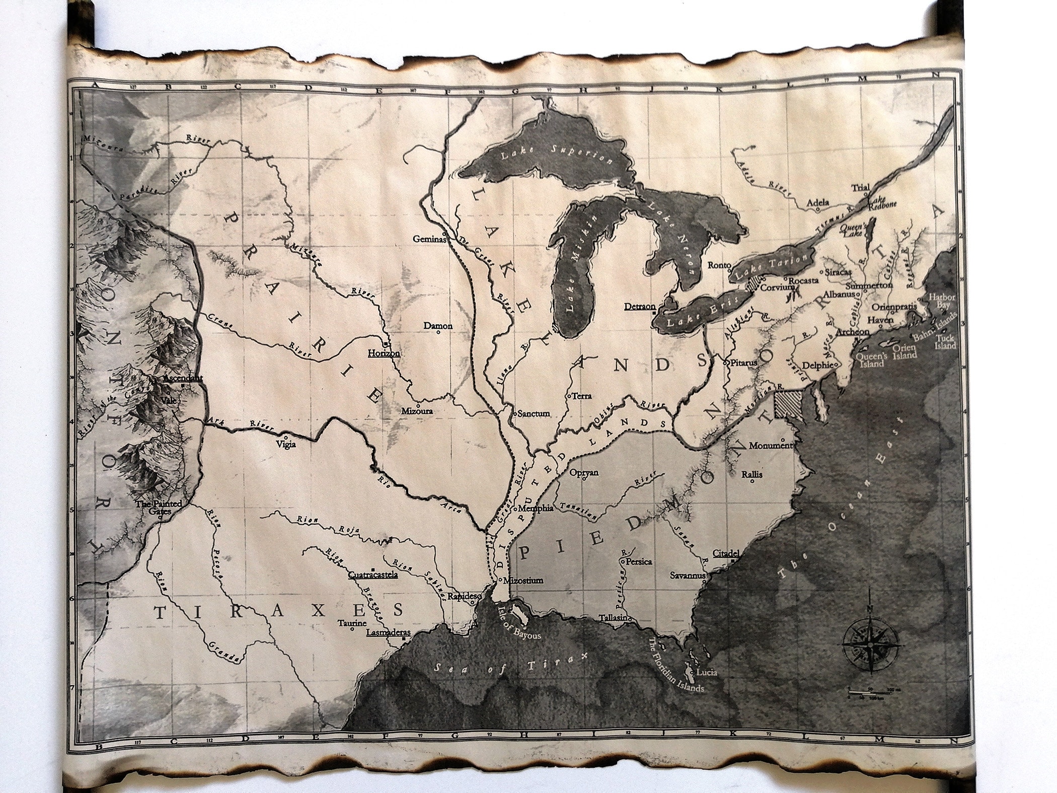 Montfort Map King's Cage Red Queen World Map Map of Red Queen's Kingdom